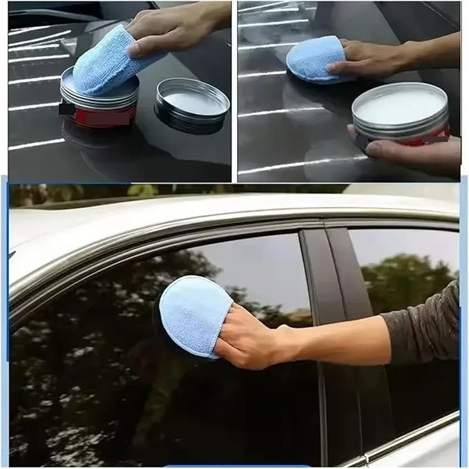 10 Pcs Microfiber Wax Applicator Mitts - Soft Polishing Sponge Pads for Surface Detailing and Cleaning(Grey 10Pcs)