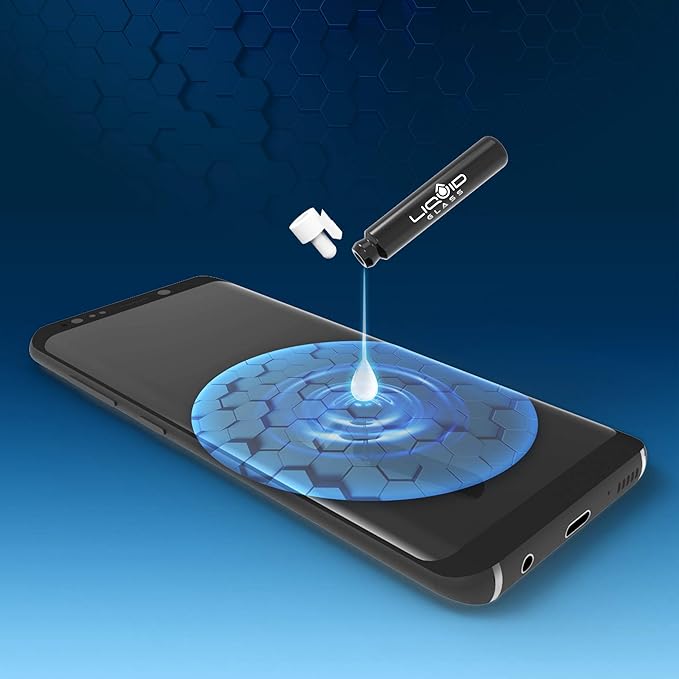LIQUID GLASS Screen Protector for All Smartphones Tablets and Watches Scratch and Shatter Resistant Wipe On Nano Protection for Up To 4 Devices - Bottle