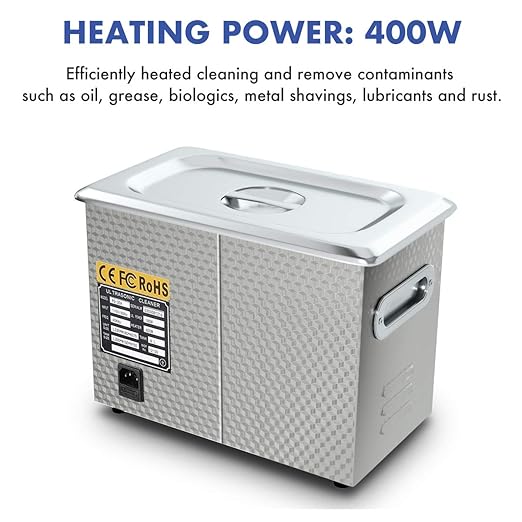 Ultrasonic Patrs Cleaner 6L Professional Ultrasonic Carburetor Cleaner with Heater and Timer Efficiently Cleaning for Carbs Injectors Jewelry Brass and Guns with Cleaning Basket DAREFLOW