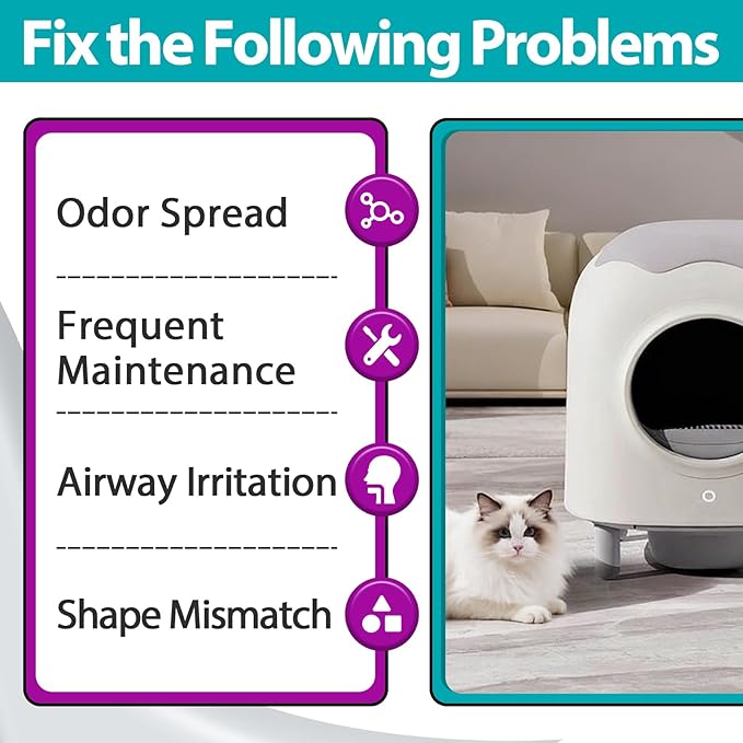 9 Pcs Deodorizer Compatible with PetSafe ScoopFree SmartSpin Self-Cleaning Cat Litter Box & HHOLOVE Self-Cleaning Cat Litter Box, Natural Essential Oils, Cat Friendly, Odor Control