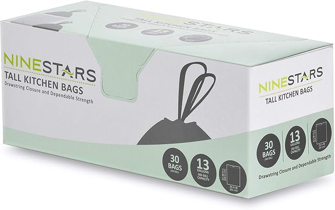 Ninestars Automatic Touchless Infrared Motion Sensor Trash Can Combo Set, 13 Gal & 3 Gal, Stainless Steel Base