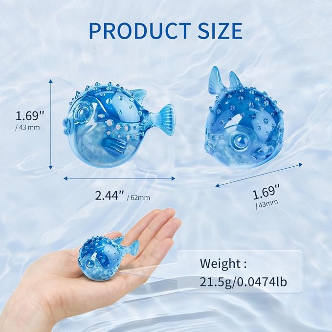 Humidifier Cleaning Fish 12-Pack: Demineralization Cartridge to Purifier Water | Prevent White Dust & Scale | Remove Odor | Universal Water Cleaner for Most Humidifier Tanks