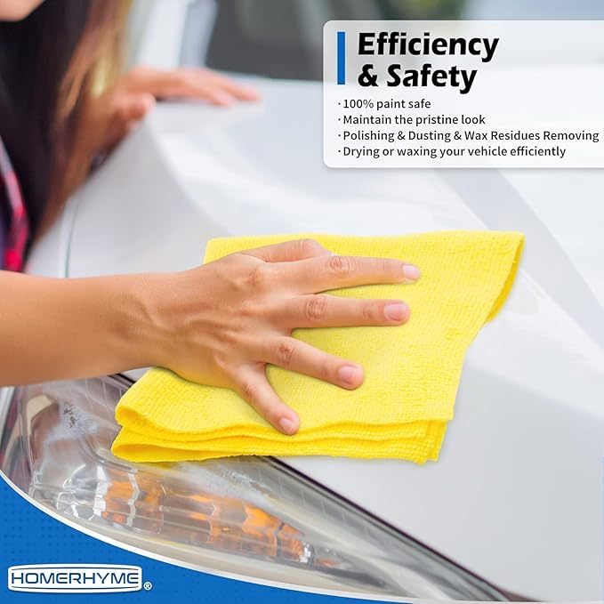 Microfiber Cleaning Cloth, 200 Pack Cleaning Rags Microfiber Towel Bulk Absorbent Lint-Free Wash Cloths, All-Purpose Towels for Cars, Shop, Automotive, Garage, Home & Kitchen