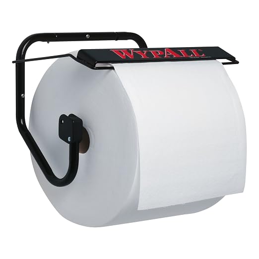 Wall Mounted Dispenser for WypAll® and Kimtech™ Wipes (80579), Black, Jumbo Roll, 16.8" x 10.8" x 8.8" (Qty 1)