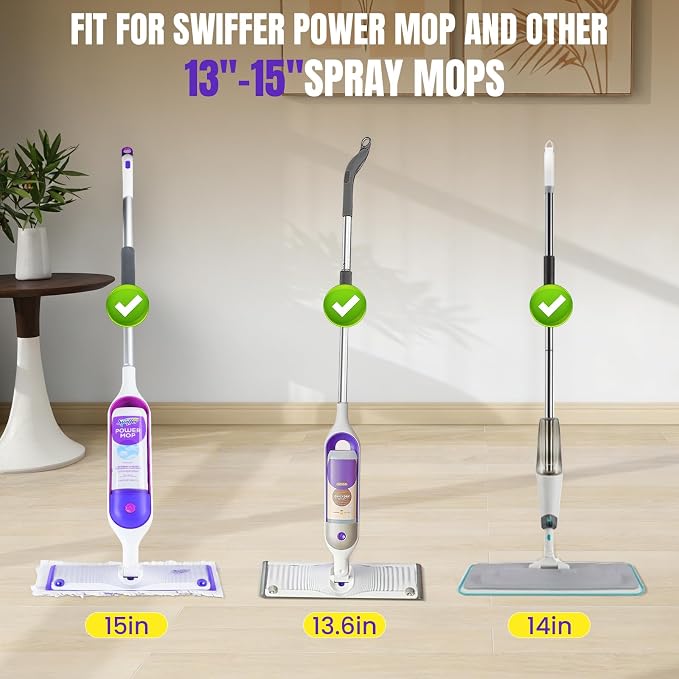 120 Pcs Power Mop Refills Pad, 5X Cleaning Multi-Surface Replacement for Swiffer Power Mop, Wet Pads Refill for Wood Floors & More, Compatible with Swiffer PowerMop Pads & Mopping Refills
