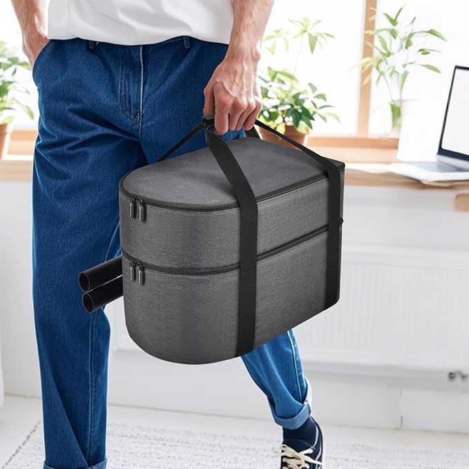 Bag for Wagner Spraytech 0282014 905e/915e/925e Portable Steam Cleaner, Foldable Handheld Steamer Storage Case for 18 Accessories Cleaning Brushes, Wallpaper Steam Plate with Pockets-Bag Only