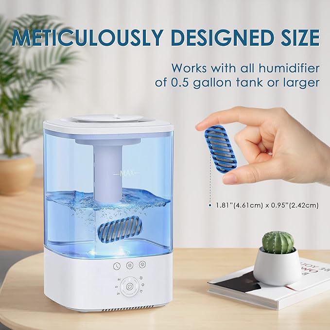20X Humidifier Demineralization Cartridge Compatible with Most Humidifiers Replacement for Ultrasonic Humidifier Tank Cleaner Fish | Prevents Hard Water Build-Up | Eliminate White Dust