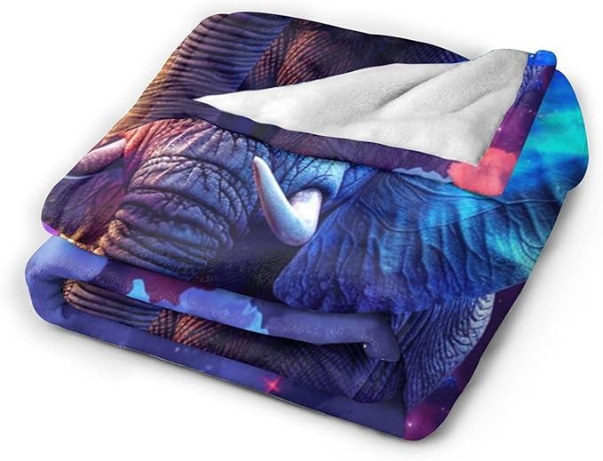 Tijuboni Elephant Throw Blanket Elephant Gifts for Girls Boys Women Men Kids Adults Soft Flannel Fleece Blanket for Couch Sofa Bed Home Decor 60"x80"