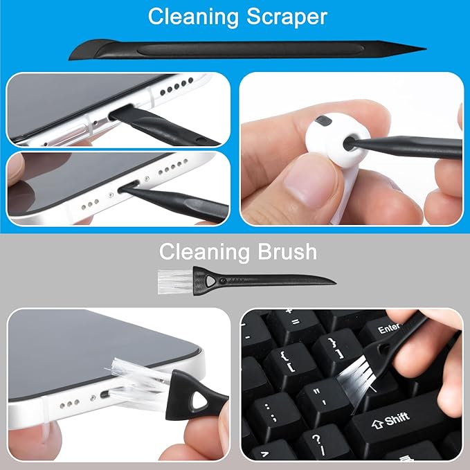 Screen Cleaner Spray and Wipe for Laptop Monitor and Car Screens, walrfid Laptop Keyboard Cleaner Kit for Airpod Phone iPhone Computer MacBook