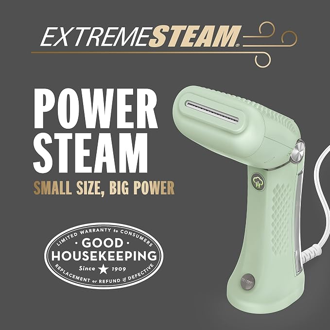 Conair Handheld Garment Steamer for Clothes, Turbo ExtremeSteam 1875W, Portable & Power Steam Handheld Travel Garment Steamer for Clothes with Dual Voltage for Worldwide Use