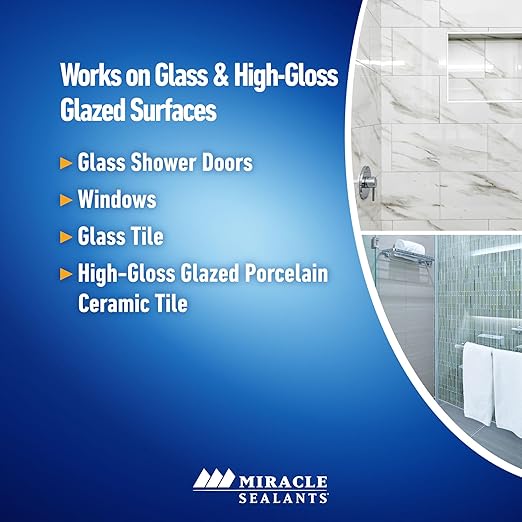 Miracle Sealants 511 Glass Tile & Shower Door Sealer Glass Surface Cleaner Spray, 16 oz