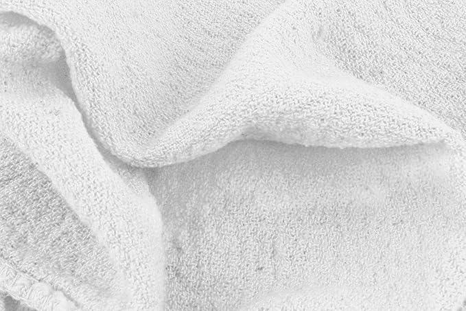 Avalon Towels Cotton Shop Rags – (Pack of 50) Size 12x14 Inches Cleaning Rags – Absorbent Shop Towels and Multipurpose Cleaning Towels for Automobiles, Industries, Garage and Homes (White)
