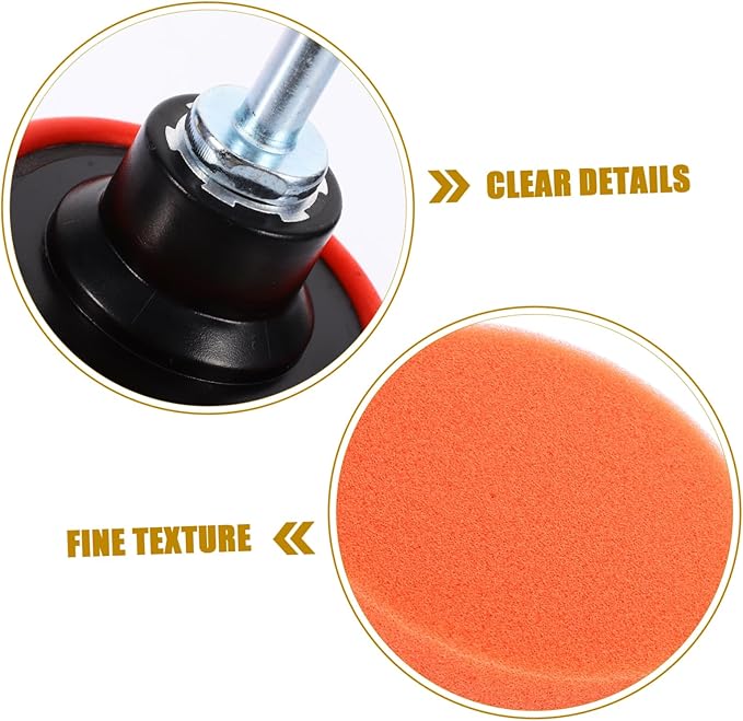 1set Paint Buffing Kit Self-Adhesive Polishing Pads and Wheels Versatile Drill Buffer Attachment for Waxing and Scratch Repair Cars and Boats