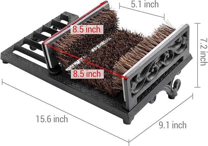 MyGift Boot Brush Scraper Outdoor, Boot Cleaner Scrubber & Boot Jack Remover for Cowboy Boots