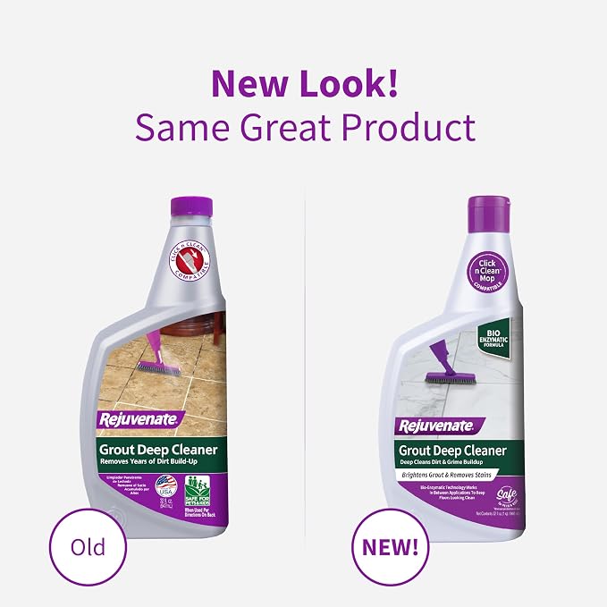 Rejuvenate Grout Deep Cleaner Cleaning Formula Instantly Removes Years of Dirt Build-Up to Restore Grout to the Original Color (32 fl oz)