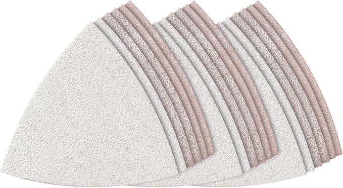 Dremel MM80P 18-Pack Oscillating Sandpaper, Includes 80, 120, and 240 Grit Triangle Sheets, Use for Sanding Paint, Varnish, Filling Compound