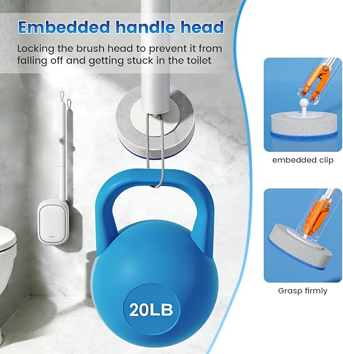 JUDRDO Toilet Wand Refills,Toilet Refill Pads, Disposable Toilet Brush Heads for Toilet and Bathroom Cleaning