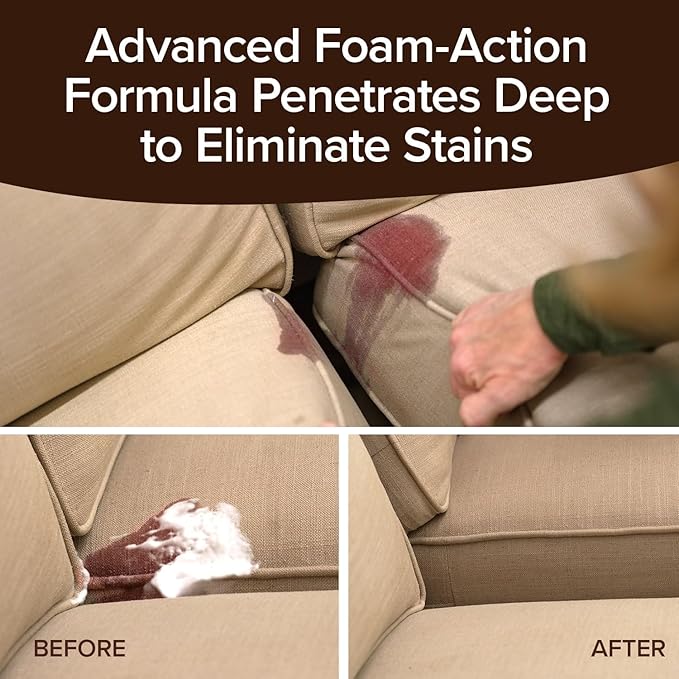 Bull Shot MAX Strength Carpet Spot & Stain Remover, AS-SEEN-ON-TV, Made In US, Just Point & Spray, Stain-Lifting Foam Action, Coffee, Wine, New & Old Stains & More