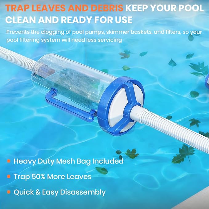 Pool Leaf Canister Replacement Hayward W530 Leaf Catcher fits Pool and Spa Cleaners- Inline(With Mesh Bag)