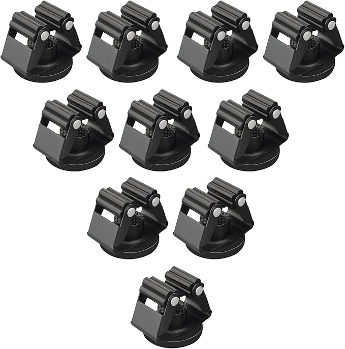 MUTUACTOR Magnetic Broom Holder,10 Pack Magnetic Mount Heavy Duty Garden Tool Organizer for Garage,Non-slip Universal Yard Tool Rack Storage Magnetic Holder for Brooms Mops Garden Shovels Hoes Tools