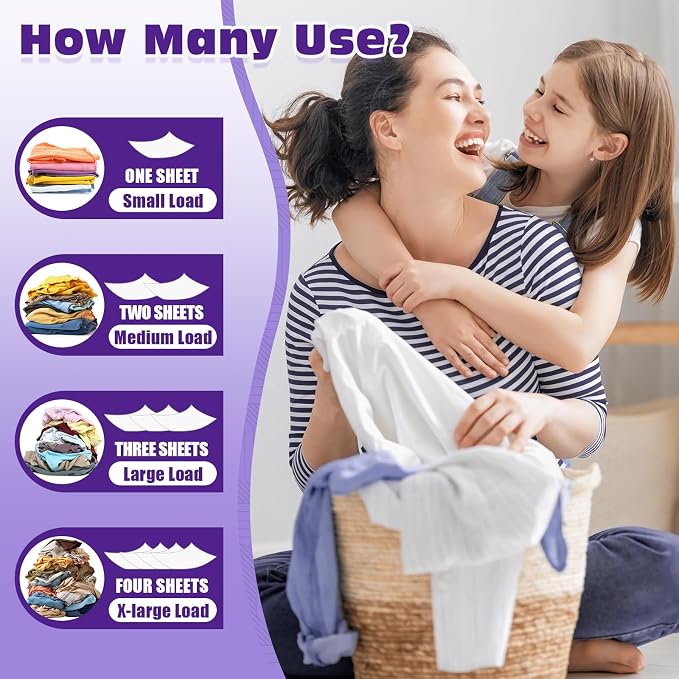 800 Loads Laundry Detergent Sheets, Eco-friendly Laundry Sheets, Powerful Cleaning, Suitable for Homes, Dorms, and Apartments - [Lavender Fragrance]