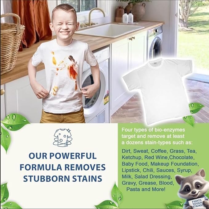 MorningRain Eco-Safe Laundry Detergent Sheets - Ingredients from Finland, Natural Scent, Bio-Enzyme Formula, Power clean, 30 Sheets (Up to 60 Loads) - Non-Toxic, Preservative-Free, Designed in USA