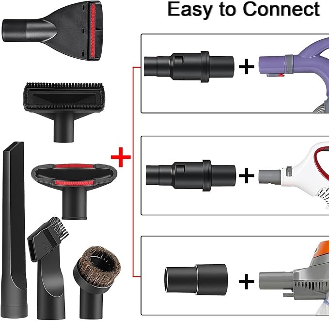 12 Pcs Vacuum Attachments Accessories for Shark Navigator Lift Away Attachments, Fit NV350 NV352 NV355 NV356E, Rotator NV500 NV501, Rocket HV301 Series Upright Vacuum, 1 1/4" (32mm) Vacuum Attachments