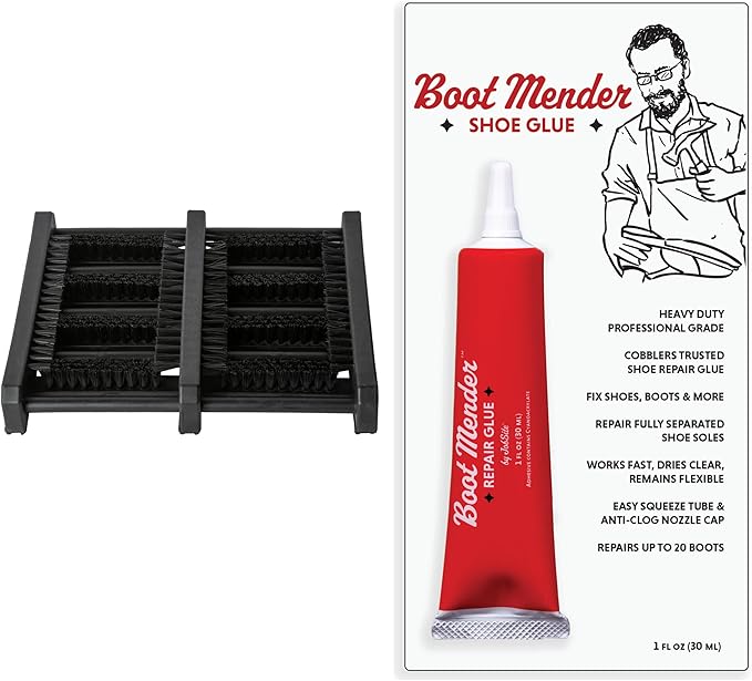 JobSite Boot Scraper and Boot Mender Shoe Glue Bundle