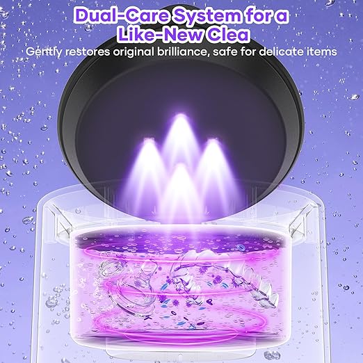 Ultrasonic Cleaner for Retainers & Aligners - 50kHz Dental Pod for Invisalign, Braces, Dentures, Night Guards, 200ml 3 Modes, Deep Clean for Fresh Retainers, Black