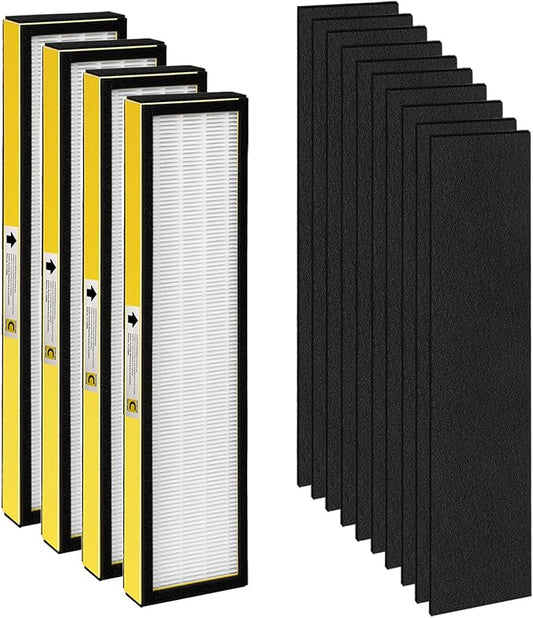 4Pack FLT5000 replacment Filter C- flt5000 Filter is Combined by HEPA Activated Carbon，Compatible with flt5000 AC5000, AC5000E, AC5250PT, AC5350B, AC5350BCA, AC5350W Air Purifier Filter