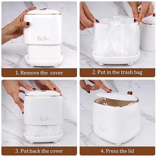 Mini Desk Trash bin 2 pcs with Trash Bags 360 pcs