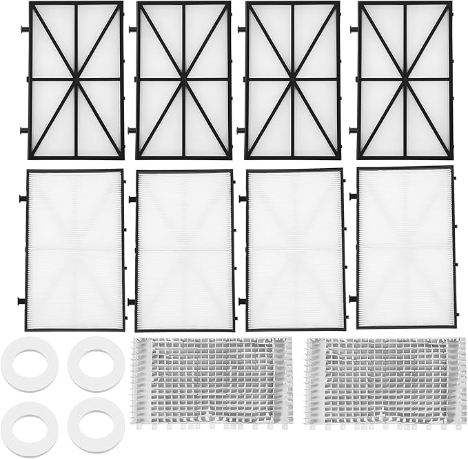 Tune Up Rebuild Kit Replacement Parts w/ 9991433-R4 Ultra Fine Filter Panels, 6101641-R2 Grey Brushes, Climbing Rings, 9985006-R2 Tracks For Maytronics Dolphin Nautilus CC Plus Robotic Pool Cleaner