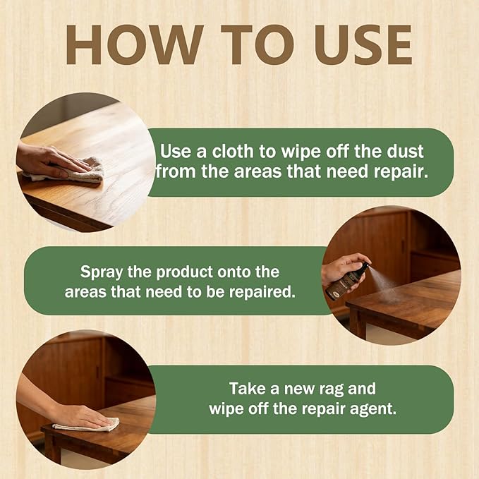 Nugrain Wood Repair Kit, Furniture Scratch Repair Paint for Wood Floor & Table, Easy-Fix Mark Eraser Paste for Engineered Wood, Restores Finishes on Cabinets, Doors (2)