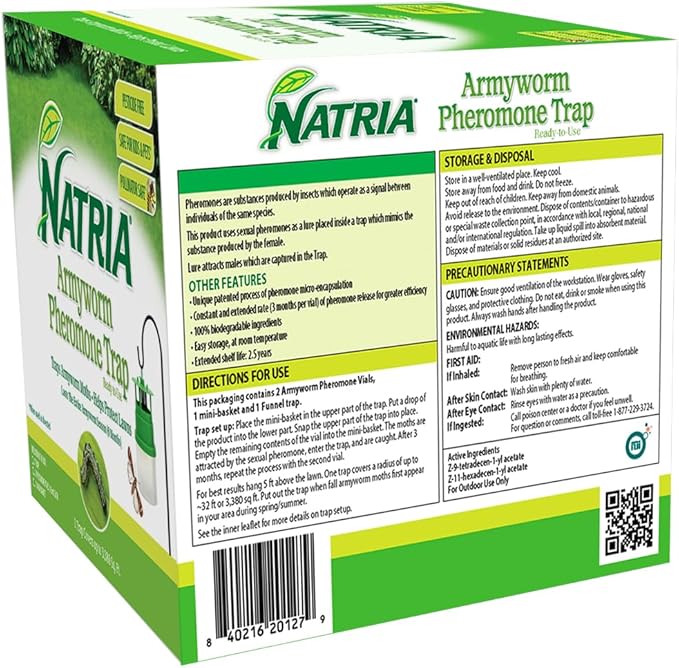NATRIA Armyworm Pheromone Trap, Ready-to-Use, 3,380 Sq. Ft. (1-Pack)