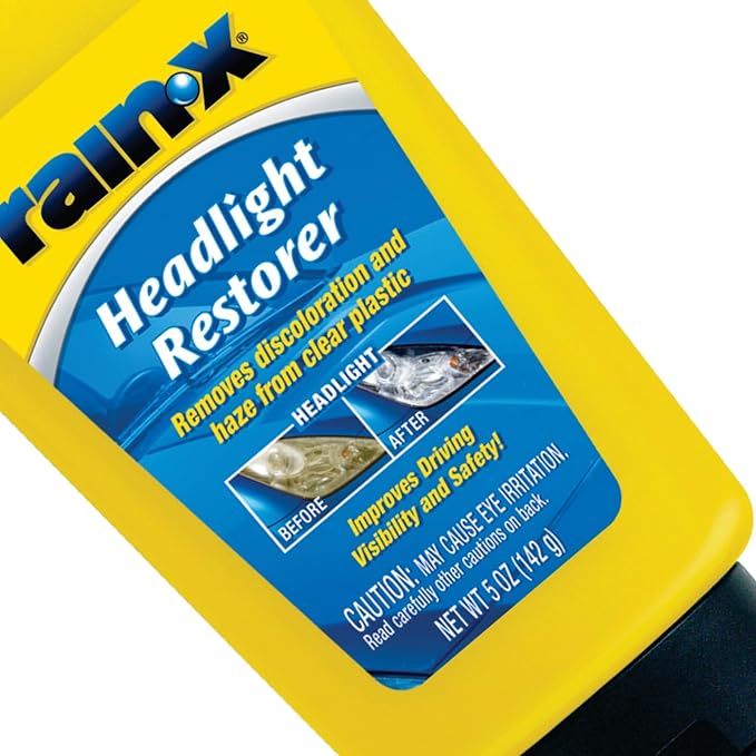 Rain-X 800001810 Headlight Restorer, Headlight Cleaner & Restoration Liquid for Hazy, Yellowed Headlights, Brings Lights Back to Like New Condition, No Tools Required & Long Lasting Result