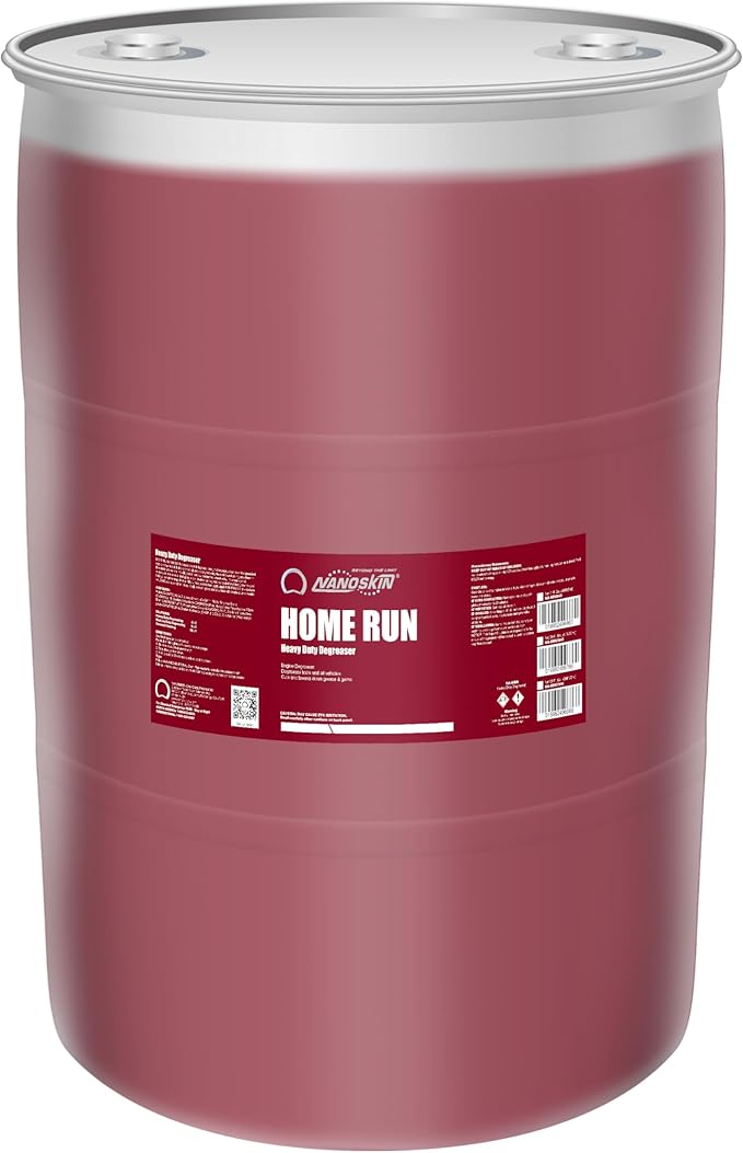 Nanoskin HOME RUN Heavy Duty Industrial Degreaser 55 Gallons – Removes Oil, Grease & Soil on Appliance, Grill, Stovetop, Concrete, Tool, Engine, Fiberglass, Aluminum, Stainless Steel & Kitchen Surface