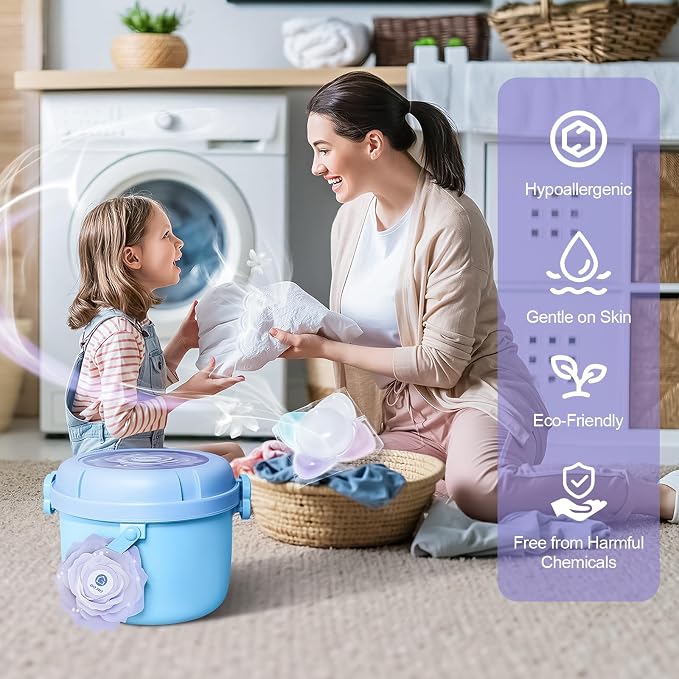 200-Count Laundry Detergent Pods, 5-in-1 Powerful Clean, Stain Remover, Color Protector, Fabric Care, Deep Intensive Clean, HE Compatible (Pear & Freesia)