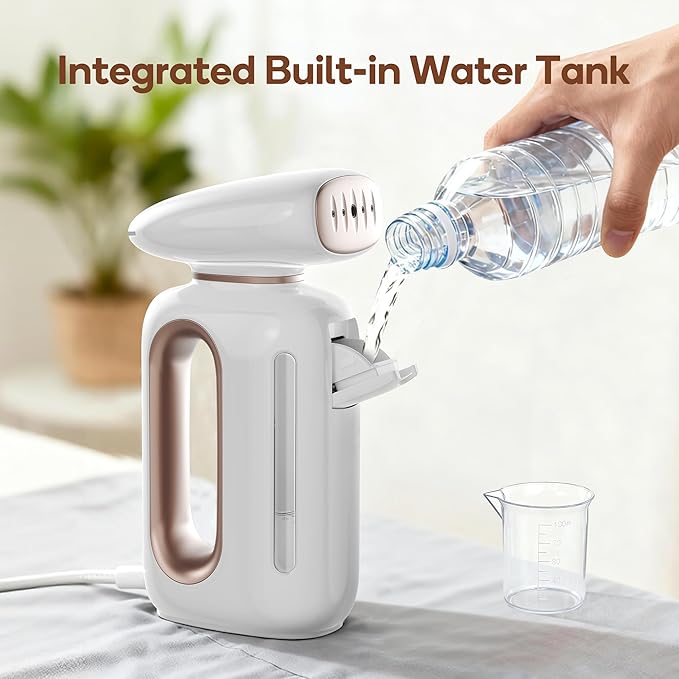 Newbealer Handheld Fabric Steamer 850W Portable Wrinkle Remover for 120V | Horizontal & Vertical Steaming, 360° Leakproof Pump-driven Design, 30s Fast Heat Up, 230ml Water Tank, for Home, RV & Hotel