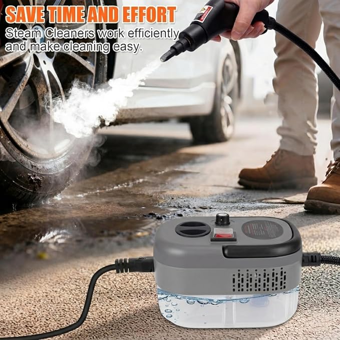 Foandbevi Steam Cleaner 2500W High Pressure Steamer for Cleaning, Car Steamer Handheld Steam Cleaner for Home Use, Hardwood Floor Steam Cleaner for Upholstery, Kitchen, Bathroom, Grout