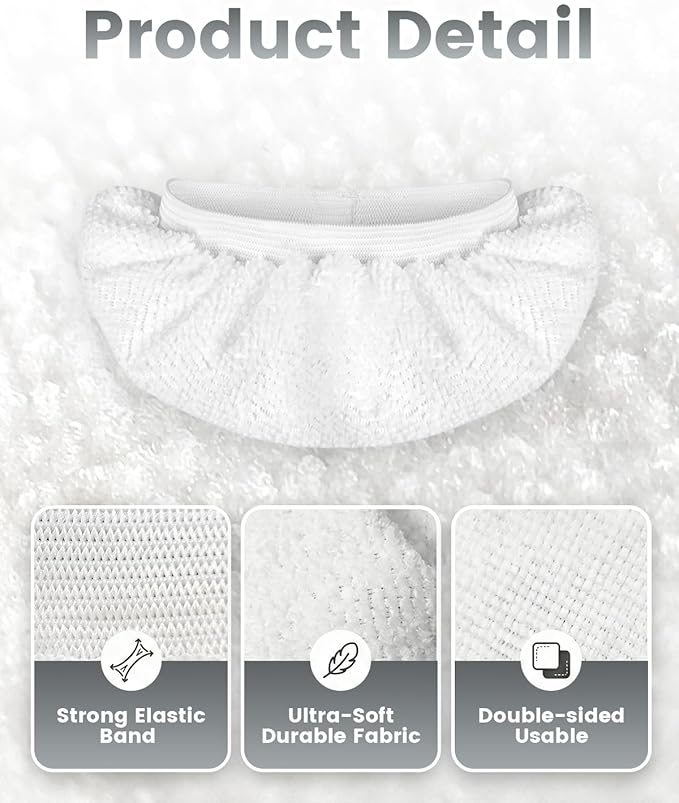 4 Pack Steam Mop Pads for Handheld Steam Cleaner, Universal Washable Reusable Steam Mop Replacement Pads, Compatible with Bissell SteamShot, Wagner, PurSteam, McCulloch, Dupray and More