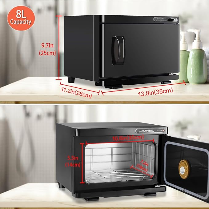 Hot Towel Warmer,Medium Towel Warmer Cabinet,Spa Hot Towel Caddy for Facial (8L Capacity)