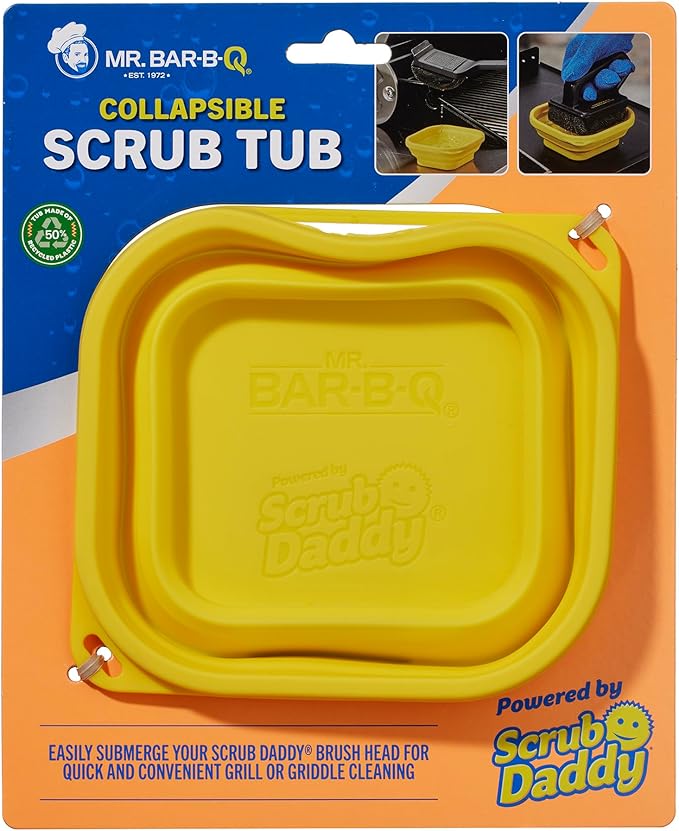 Mr. Bar-B-Q Bristle Free Grill Brush Plus Scrub Tub Bundle | Powered by Scrub Daddy