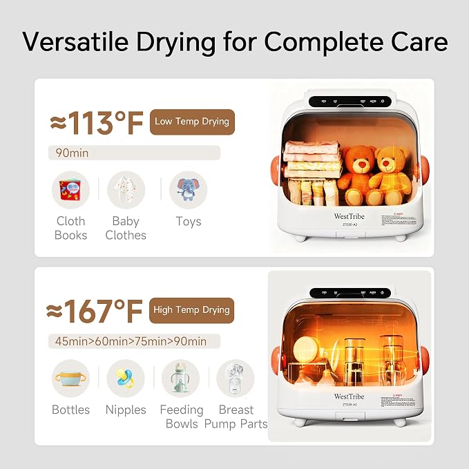 Baby Bottle Sterilizer and Dryer – UV Light Sterilizer 20L, cpap sterilizer Cleaning Machine.Hot Air Drying, UV Sanitizer Box Suitable for toothbrushes, Keys, and Everyday Household Items.