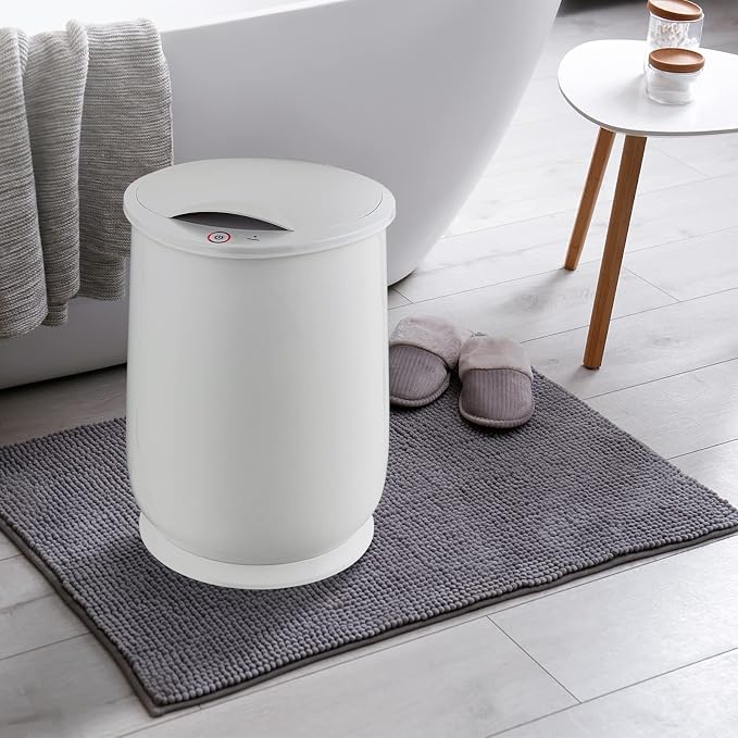 Giantex Towel Warmer Bucket for Bathroom, Portable Spa Hot Towel Heater, Flip-top Lid, Fragrance Holder, Auto Shut Off, 21L Large Towel Warmer Fits up to 2 Oversized Towels Bathrobes (Light Gray)