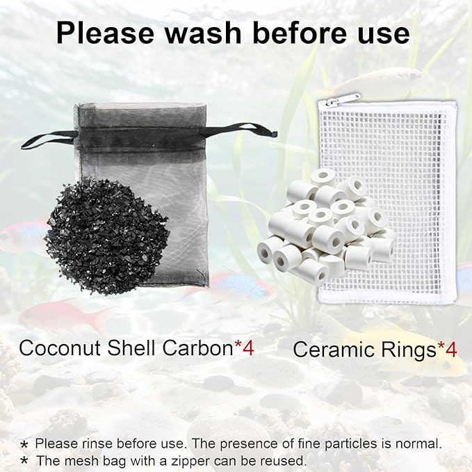 4 Sets Aquarium Filter Media Replacement for Fluval AC30/Aquaclear 30 Power Filter - for 10-30 Gallon Aquariums