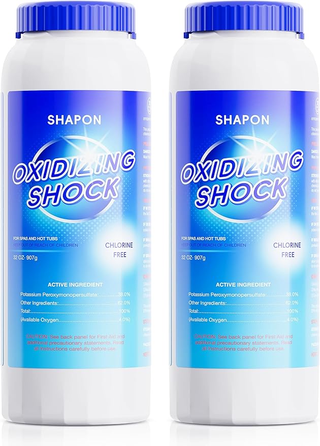 SHAPON 32 Oz Non-Chlorine Hot Tubs Shock, Spa Oxidizer for Clean Water (2 Pack)