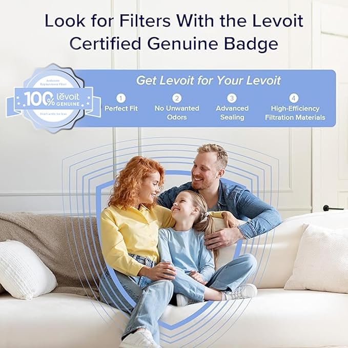 LEVOIT Air Purifier for Home Bedroom Dorm Room, Smart & Voice Control, AHAM VERIFIDE, 3-in-1 Filter With HEPA Sleep Mode, for Pollen, Pollutants, Smoke, Dander, Dust, Core 200S-P, Black