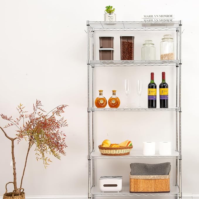 Poofzy Wire Shelf Liner 11.8 x 16.6, 5PCS Shelf Liners for Wire Shelving Plastic Non-Adhesive for Pantry, Kitchen Cabinets (Clear)