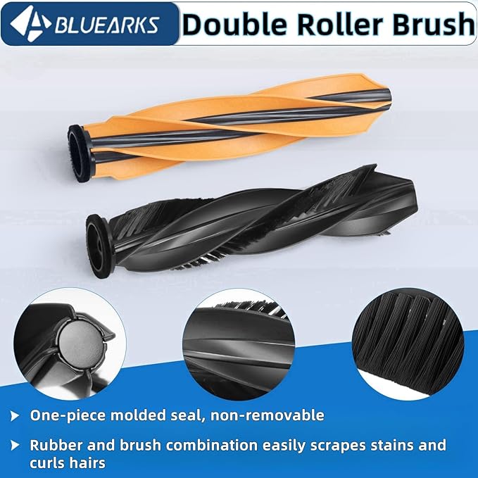 26Pcs X50 Ultra Accessories Kit fot L50 Ultra/Matrix10 ultra/L40s Pro Ultra/Mova V50 Ultra Replacement Parts,2 Main Brush 4Hepa Filters 6Side Brush 6Vacuum Bags 6Mop Pads