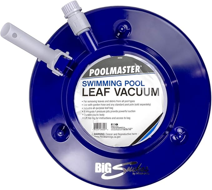 Poolmaster 28300 Big Sucker Manual Swimming Pool Leaf Vacuum Head, Blue
